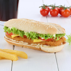 Chickenburger Chicken Hühnchen Burger Hamburger Cola Getränk