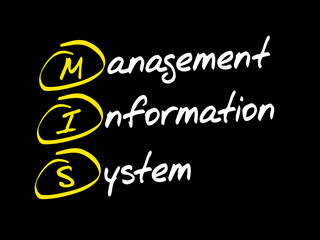 MIS Management Information System, acronym business concept © dizain