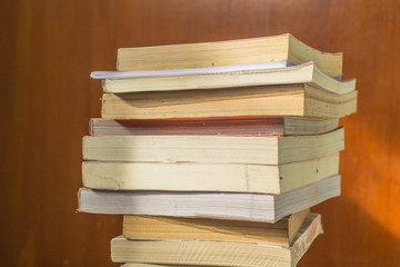 Old books stacked