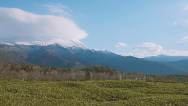 Mt.Rausu,in Shiretoko National Park,Hokkaido,Japan,Filmed in 4K