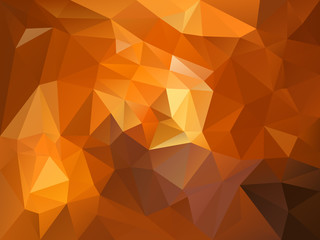 vector abstract irregular polygon background with a triangle pattern in brown and orange color