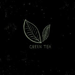 Green Tea vintage vector