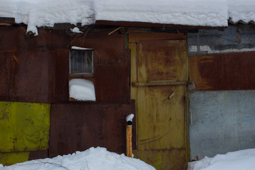 old wooden house with an old window