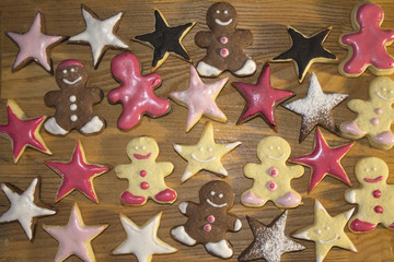 Gingerbread Man and star shaped cookies
