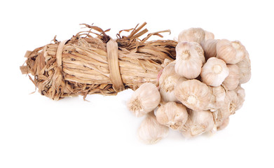 Garlic isolated on white background