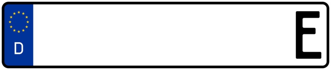 spkw1 SignPersonenKraftWagen spkw - E-Kennzeichen: Autokennzeichen für Elektroautos - Kennzeichen (Original-Verhältnis 520 X 110 mm) - blanko banner xxl g4846