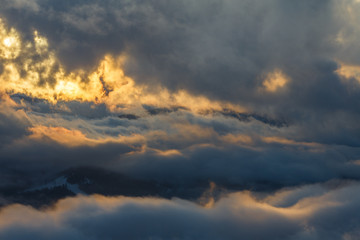 Clouds in the sunset/sunrise