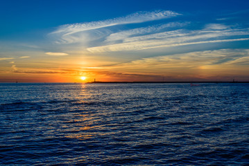 Beautiful sunset on the sea