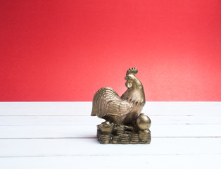 Chinese new year festival decorations, Flat lay chinese new year red paper art and craft paper.