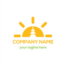 Sun and Pine Tree Logo 