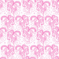 Seamless background. Cock. Wallpaper.  Use printed materials, signs, items, websites, posters, postcards, packaging. Symbol in 2017 on the eastern calendar.