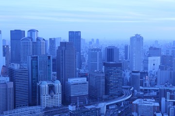 Obraz premium 都市風景 日本，大阪