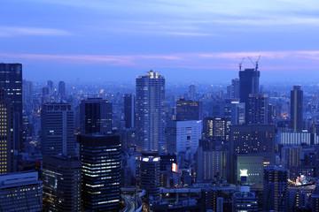 Fototapeta premium Krajobraz miejski Osaka, Japonia