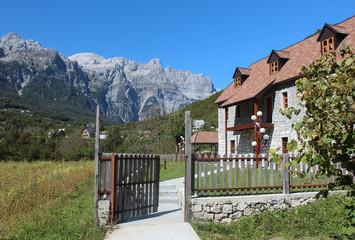 Fototapeta na wymiar the Albanian Alps,doors in nature