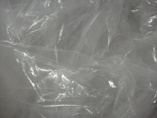 Plastic-wrapped equipment