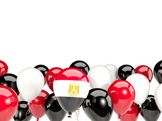 Flag of egypt with balloons
