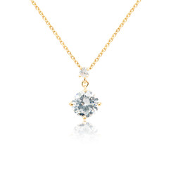 Golden pendant isolated on white