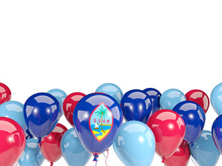Flag of guam with balloons