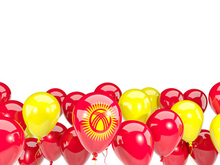 Flag of kyrgyzstan with balloons
