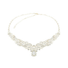 Fashion diamond pendant isolated on white