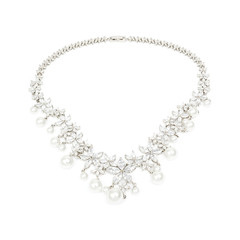 Fashion diamond pendant isolated on white