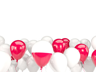 Flag of poland with balloons