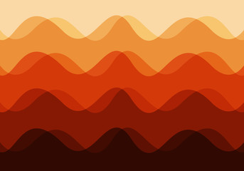 Fototapeta na wymiar wavy orange tone background