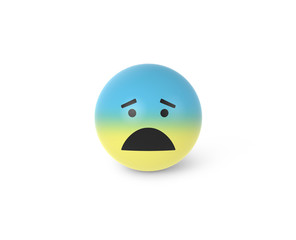 Smiley ist erschrocken