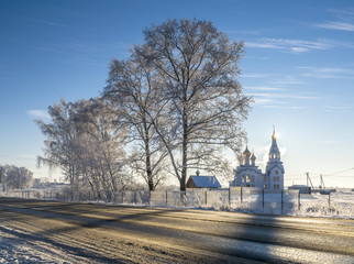 Orthodox church in winter