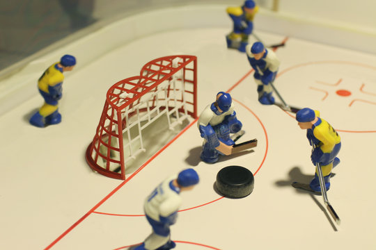 Ice Hockey Table Game Macro Shot