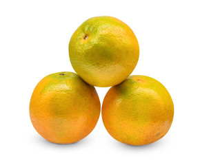 tangerine isolated on white bakcground