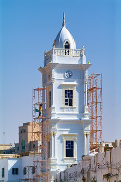 TRIPOLI,LIBYA/AUGUST 04,2009: Reconstruction of the Clock Tower in the old Medina