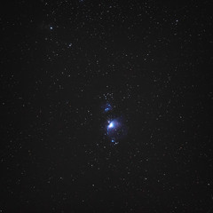 Night sky with stars and the central part of the constellation O