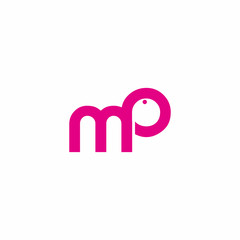 Letter MP Animal Logo