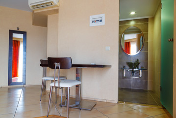 Interior of modern comfortable resort hotel room