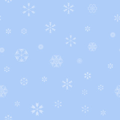 vector snowflakes seamless pattern