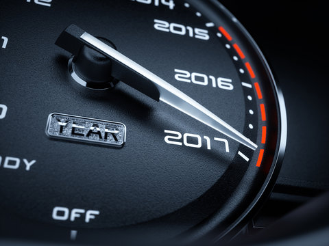 2017 year car speedometer