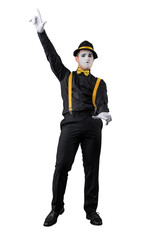 Mime isolated on white background