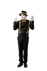 Mime isolated on white background