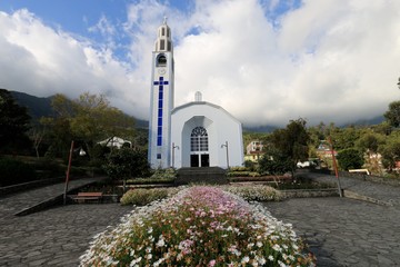 CHURCH IN CILAOS, REUNION ISLAND, FRANCE - 
