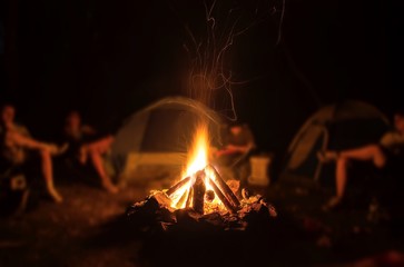 Gathered Around a Campfire