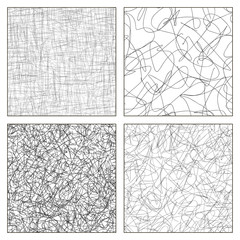 Seamless vector set of scribble patterns.