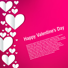 Pink banner for Valentines with text.Banner for text. vector