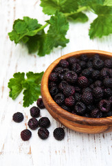 Bowl with Blackberries