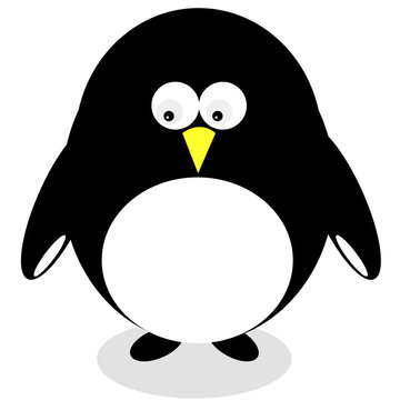 drawn cartoon penguin