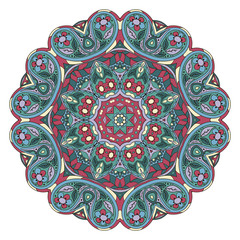 Mandala pattern. Round ornament for your creativity. Zentangl doodle pattern