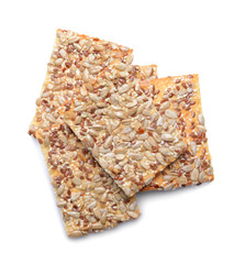 Cereal cookies on white background