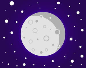 draw a full moon with craters