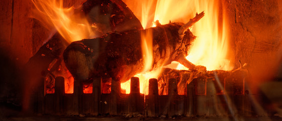 Chimney fire romantic fireplace brighter version