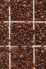 Roasted coffee beans background